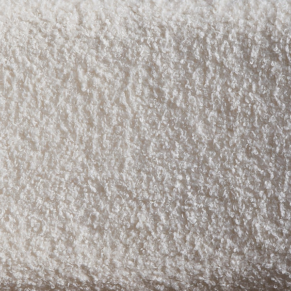 English Elm White Boucle Walnut Side Chair Set of 2 — Curved Tapered Wood Legs, Upholstered Back for Comfort & Style B062P209233