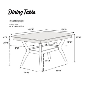 English Elm Formal 66" Square Dining Table with Open Shelf, Espresso Solid Wood Veneer, Contemporary Design B011P207142