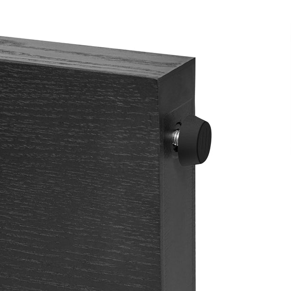 English Elm TREXM Rustic Console Table with Fluted Drawers, Solid Wood Veneer Entryway Table, 60.6"L x 18.9"W Black N715P290573B