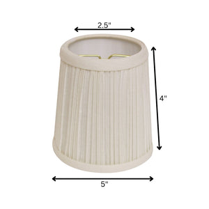 English Elm Slant Pleated Broadcloth Chandelier Shades Set of 6 White Flame Clip Hardback B075101741