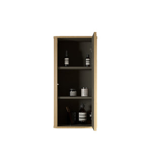 English Elm CC0414S306 Floating Side Cabinet with Curvy Safe Edges, Striped Texture, Push-Open Door & Shelves Oak W1865P248762
