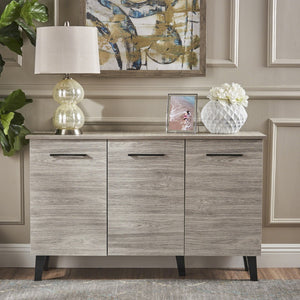 Christopher Knight Home® - Noble House - Emlyn Mid Century Modern Grey Oak Finished Fiberboard Cabinet