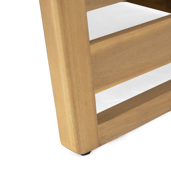 English Elm Christopher Knight Home® - Royal Wood Club Chair – Elegant Acacia Design With Plush Cushion, Weather-Resistant Upholstery & Support N773P218354B