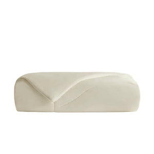 English Elm 1-piece Reversible Tencel Fill Comforter with Sculptural Weave for Full Queen Beds Ivory B035P408275