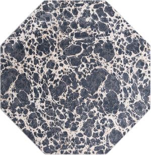 Unique Loom Oasis Breeze Machine Made Abstract Rug Gray, Ivory/Beige 7' 1" x 7' 1"