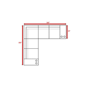 English Elm 7-Piece Rattan Sectional Sofa Set with Cushions, No Assembly, Rustproof Frame, UV-Resistant Outdoor Luxury B120S00007