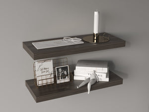English Elm Floating Shelves, Sienna - Modern Wall-Mounted Storage Solution For Stylish Home Decor & Organization B097P369449-GIGA