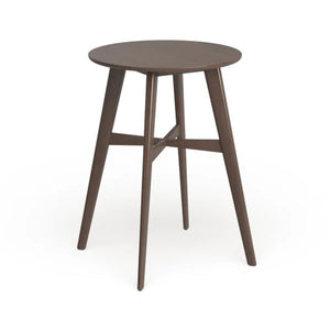 English Elm Christopher Knight Home® - Mid-Century Round Wooden Bar Table with Tapered Legs, Sturdy Rubberwood Build for Stylish Dining (98) Natural Walnut N780P244910W