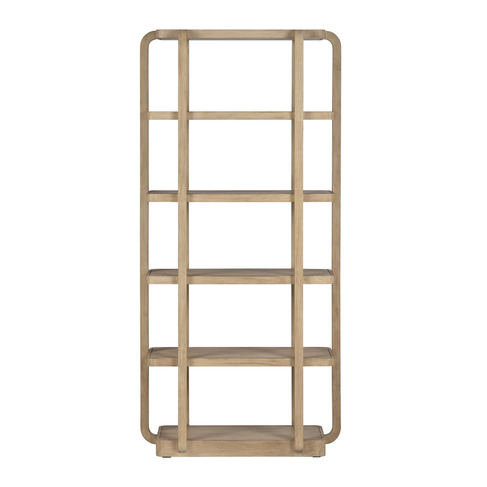 Crestview Collection Transitional Etagere Bookcase – Elegant Tan Wood Finish With 5 Fixed Shelves For Stylish Display Tan Solid Wood Cvfdr1232