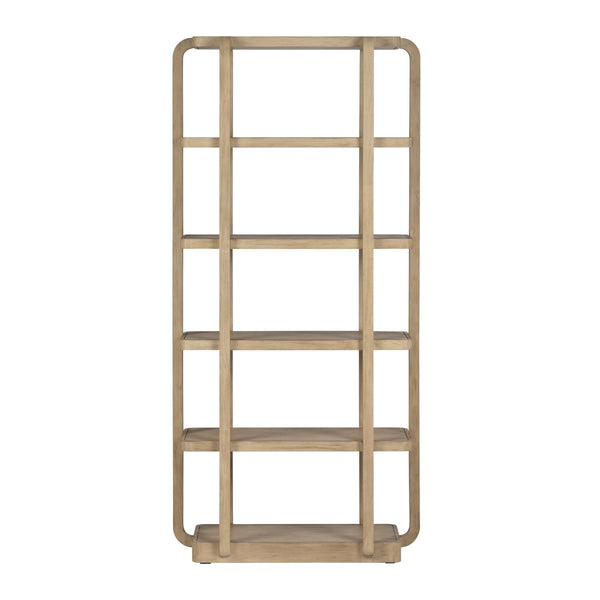 Crestview Collection Transitional Etagere Bookcase – Elegant Tan Wood Finish With 5 Fixed Shelves For Stylish Display Tan Solid Wood Cvfdr1232