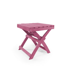 English Elm Seaview Recycled Hdpe Outdoor Folding Side Table Uv Resistant Patio Deck Use Burgundy B2745P409724