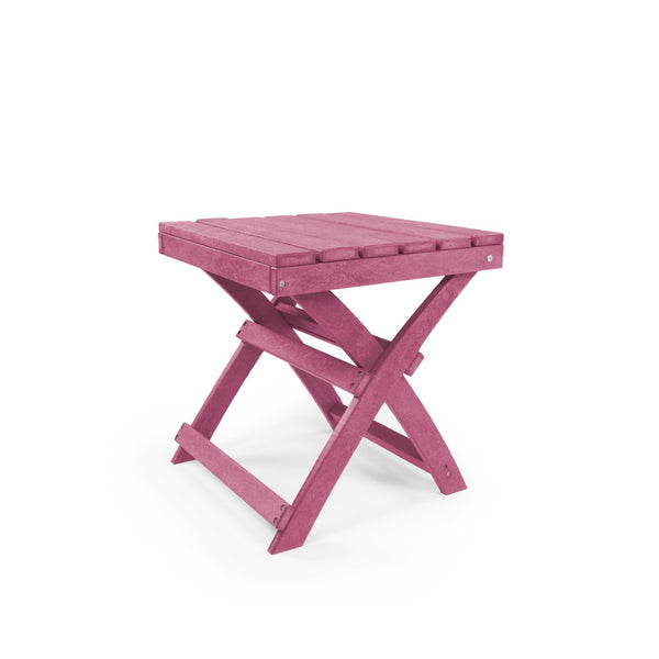 English Elm Seaview Recycled Hdpe Outdoor Folding Side Table Uv Resistant Patio Deck Use Burgundy B2745P409724