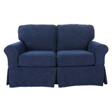 OSP Home Furnishings Ashton Loveseat Navy