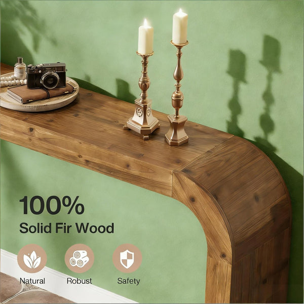 English Elm Coffee Console Table Industrial Metal Frame Vintage Wood Grain 2 Tier Entryway Sofa T3971P447513