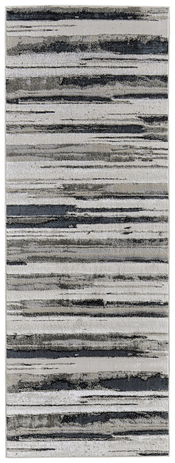 Feizy Rugs Micah Modern Abstract Area Rug - Durable Machine-made Soft Polyester For High Traffic Spaces Silver,Gray,Black Polyester,Polypropylene 6943049fslv000i71