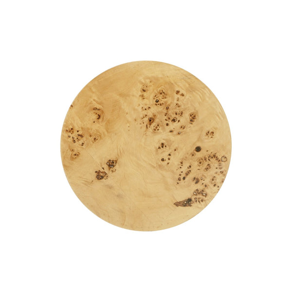 English Elm Nebula Burl Wood Pillar Side Table Sculptural Accent Pedestal Organic Grain Modern B2719P277869