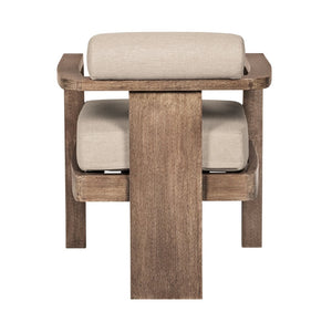 English Elm Relic Outdoor Eucalyptus Dining Chair with Taupe Olefin Cushions Patio Seating B2736P464821
