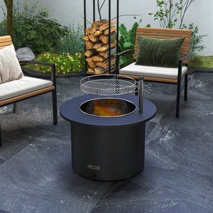 English Elm Outsunny Smokeless Wood Burning Fire Pit Bbq Grill Stainless Steel Patio Bonfire W2225P200669