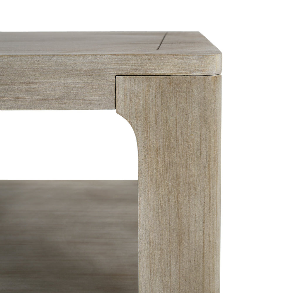 English Elm Christopher Knight Home® - Square Coffee Table Light Ash with 2-Tier Storage Shelf, Modern Square MDF Design, 34.5" D x 31.3" H N768P292078L