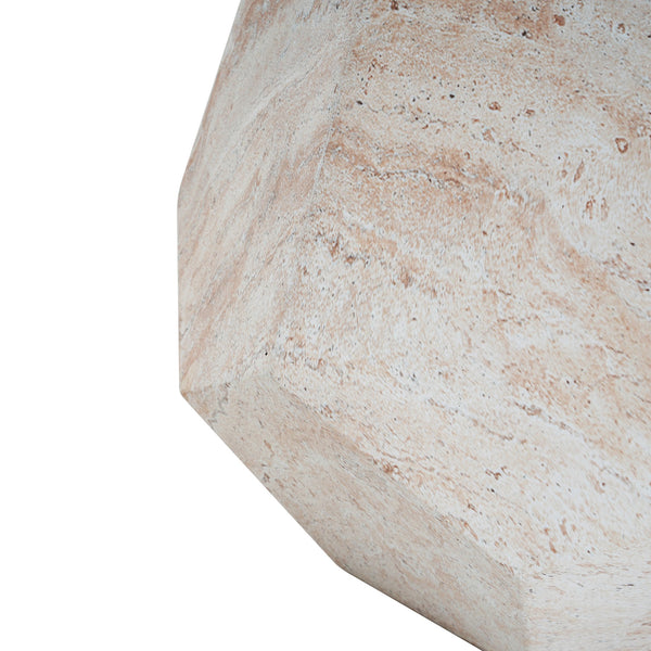 English Elm Christopher Knight Home® - Outdoor/Indoor Lightweight Concrete Side Table - Hexagonal Travertine Accent For Modern Spaces N773P253775Z