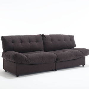 English Elm Cloud Style Sofa - Plush Teddy Velvet 2-Seater Couch For Cozy Living Room & Apartment Spaces W2705S00001-GIGA