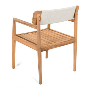 English Elm Christopher Knight Home® - Patio Acacia Wood Outdoor Club Chair Conversation Set with Side Table — Durable UV‑Resistant, Ergonomic Comfort Light Teak,White N770P313798L_N770P269704W004