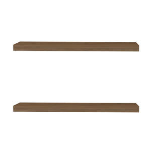 English Elm Mahogany Recessed Floating Shelf 31.5" Wide Set for Books & Decor, Minimalist Warm Gales Finish Elegance B062P252135