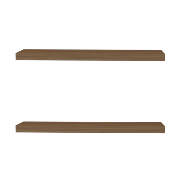 English Elm Mahogany Recessed Floating Shelf 31.5" Wide Set for Books & Decor, Minimalist Warm Gales Finish Elegance B062P252135
