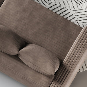 English Elm Plush Corduroy Ottoman with High-Density Sponge and Solid Wood Frame for Living Room & Office Seating Camel W1885P346912