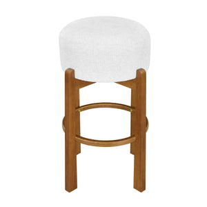 English Elm Christopher Knight Home® - Vera Indoor Wooden Barstool Set Of 4 - Light Walnut Frame, Ivory Upholstery, Modern Comfort & Style N775P333869W-S4