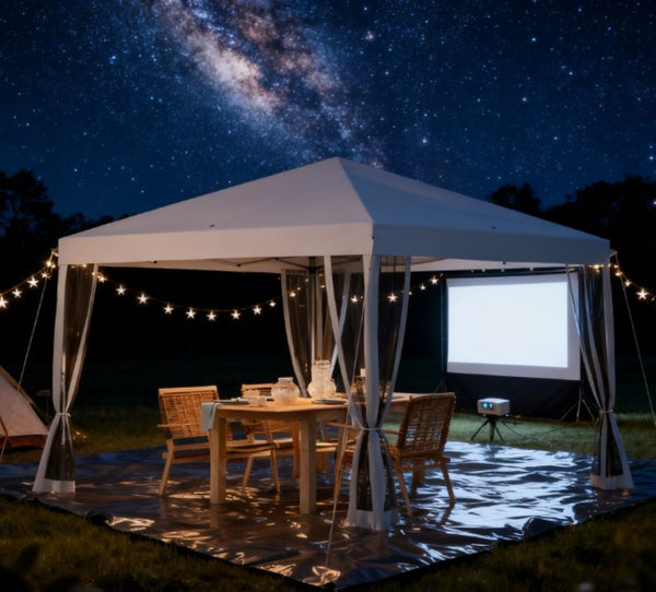 English Elm Height Adjustable 10x10 Pop up Canopy with Mesh Walls Steel Frame Uv Protection T3971P425602