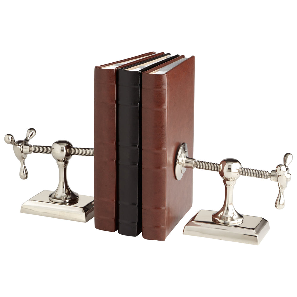 Hot Cold Bookends Nickel 07034 Cyan Design