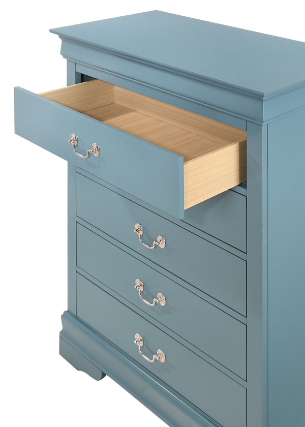 English Elm Charming Wooden Storage Chest 48"H x 31"W x 16"D — Classic Traditional Design, Sturdy, Ready-to-Use Teal 53 L x 35 W x 19 H B078107855