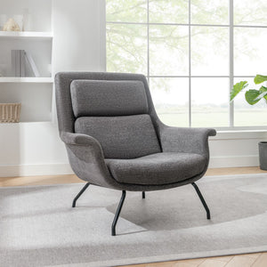 OSP Home Furnishings Adria Armchair  Charcoal/Black