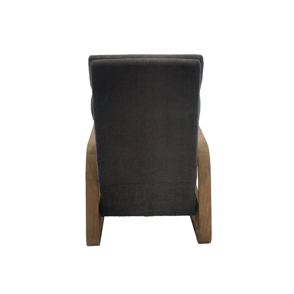 JLA Home Chapel Hill - Wood Chapel Hill Jordan push-back Recliner with Solid Wood Frame, Chenille Upholstery, Compact Comfort and Timeless Mid-Century Style Grey CH103-0074