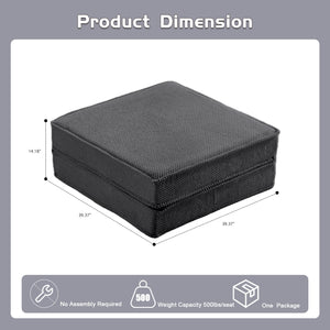 English Elm Compression Modular Sofa Bed - Convertible Boneless Design, Plush Fleece, No Assembly, Dark Grey W3723P377152