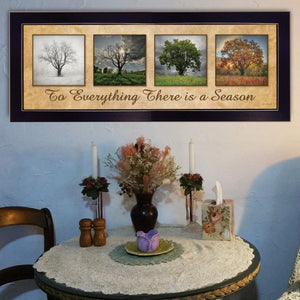 English Elm "there is a Season" Lori Deiter Framed Canvas Art Matte Black Wood Living Room Wall B06786032