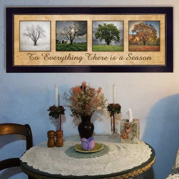 English Elm "there is a Season" Lori Deiter Framed Canvas Art Matte Black Wood Living Room Wall B06786032