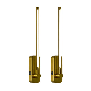 English Elm Battery Picture Light 16" Wireless LED Rechargeable Art Light with Remote Dimmer Sleek Metal Finish Gold W2312P374961