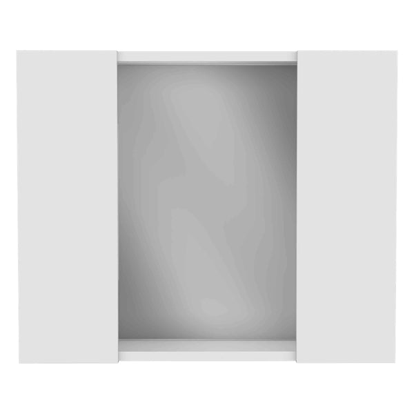 English Elm Artemisa Double-Door Medicine Cabinet with Mirror & Shelf, 6 Interior Shelves, Space-Saving White B07091821