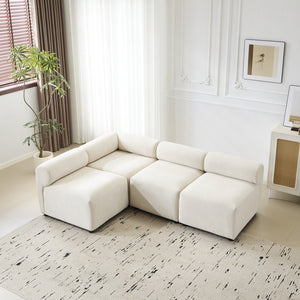 English Elm Christopher Knight Home® - Evelyn 83 In. 4-Piece Modular Sectional Sofa – Customizable Chenille Couch For Stylish Living Rooms N773IS00022B