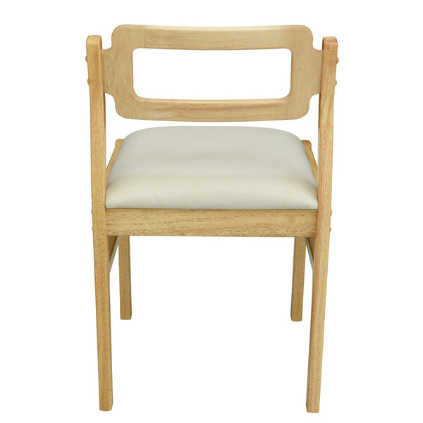 English Elm Topmax Rubberwood Extendable Dining Set with Drop Leaves and Linen Chairs for Four SP000080AAA