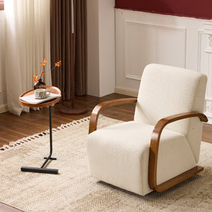 English Elm Meditation Chair - Ergonomic Cross-Legged Seating With Lumbar Support & Adjustable Cushion In Beige W3248P399635