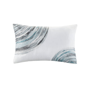 JLA Home Madison Park Essentials - 6 Madison Park Saben 6-Piece Quilt Set with Reversible Watercolor Stripe, Breathable Cotton Sheets, Antimicrobial Protection 90 L x 90 W x 0.25H MPE13-806