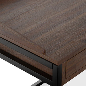 English Elm Ralston Handcrafted Desk In Distressed Charcoal Brown - Stylish, Functional, And Perfect For Small Spaces B136P159561-GIGA