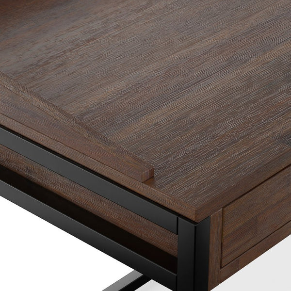 English Elm Ralston Handcrafted Desk In Distressed Charcoal Brown - Stylish, Functional, And Perfect For Small Spaces B136P159561-GIGA