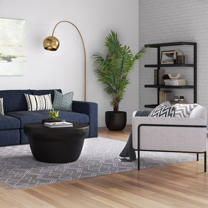 English Elm Orton 6 x 9 Area Rug Ivory Taupe Handwoven Wool Blend Geometric Pattern with Hand-Knotted Fringe B136P188393