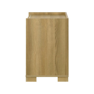 English Elm 2-drawer Italian Modern Nightstand Two-tone Wood Melamine Finish Bedroom Storage B016P453624