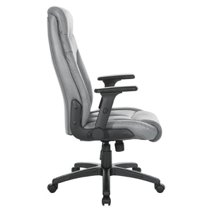 OSP Home Furnishings Exec Bonded Leather High Back Office Chair with Lumbar Support and Ergonomic Adjustability EC90200-EC42