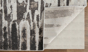 Feizy Rugs Vancouver Abstract Area Rug - Durable Polypropylene Polyester Blend With Modern Turkish Artistry Ivory,Brown,Gray Polypropylene,Polyester Vnr39fifgrychlh00